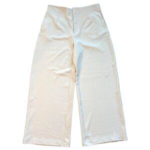 Abercrombie & Fitch Pants‎ Size 14 Short / 32 Creme Crepe Wide Legs High Rise